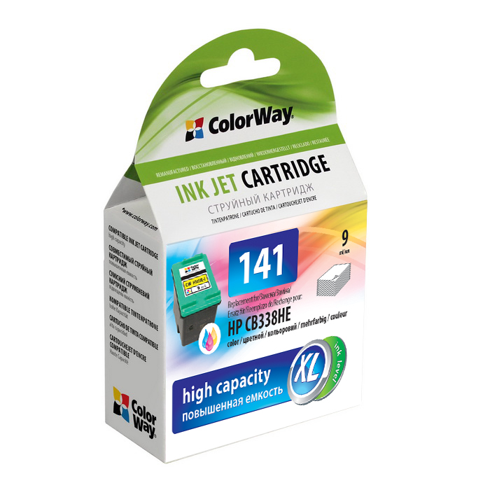 Картридж ColorWay HP CB338HE (№141XL) col. CW-H141XL (ink level)
