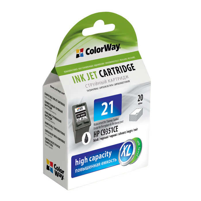 Картридж ColorWay HP C9351CE (№21XL) bl. CW-H21XL (ink level)