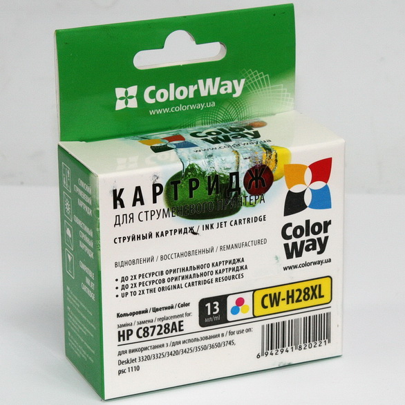 Картридж ColorWay HP C8728AE (№28XL) col. CW-H28XL (without ink level)