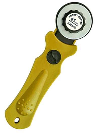 Ручной роликовый нож KW-Trio 03803 диаметр 45 мм, желтый